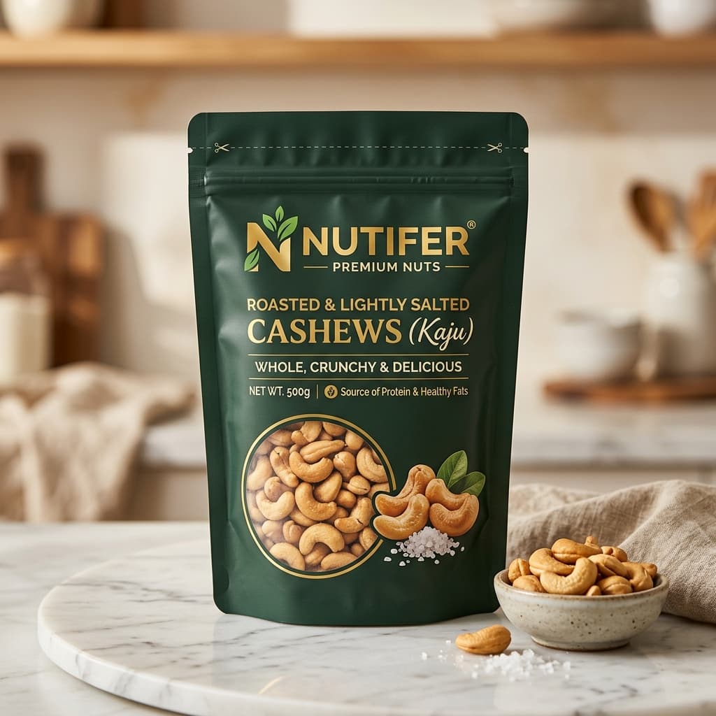Nutifer Roasted & Lightly Salted Cashews (Kaju)